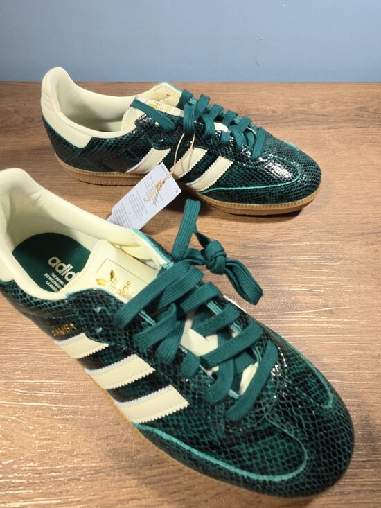 adidas Samba OG JR8848 Green Snake Print Low Top Sneakers US 9.5 In Stock main image 4